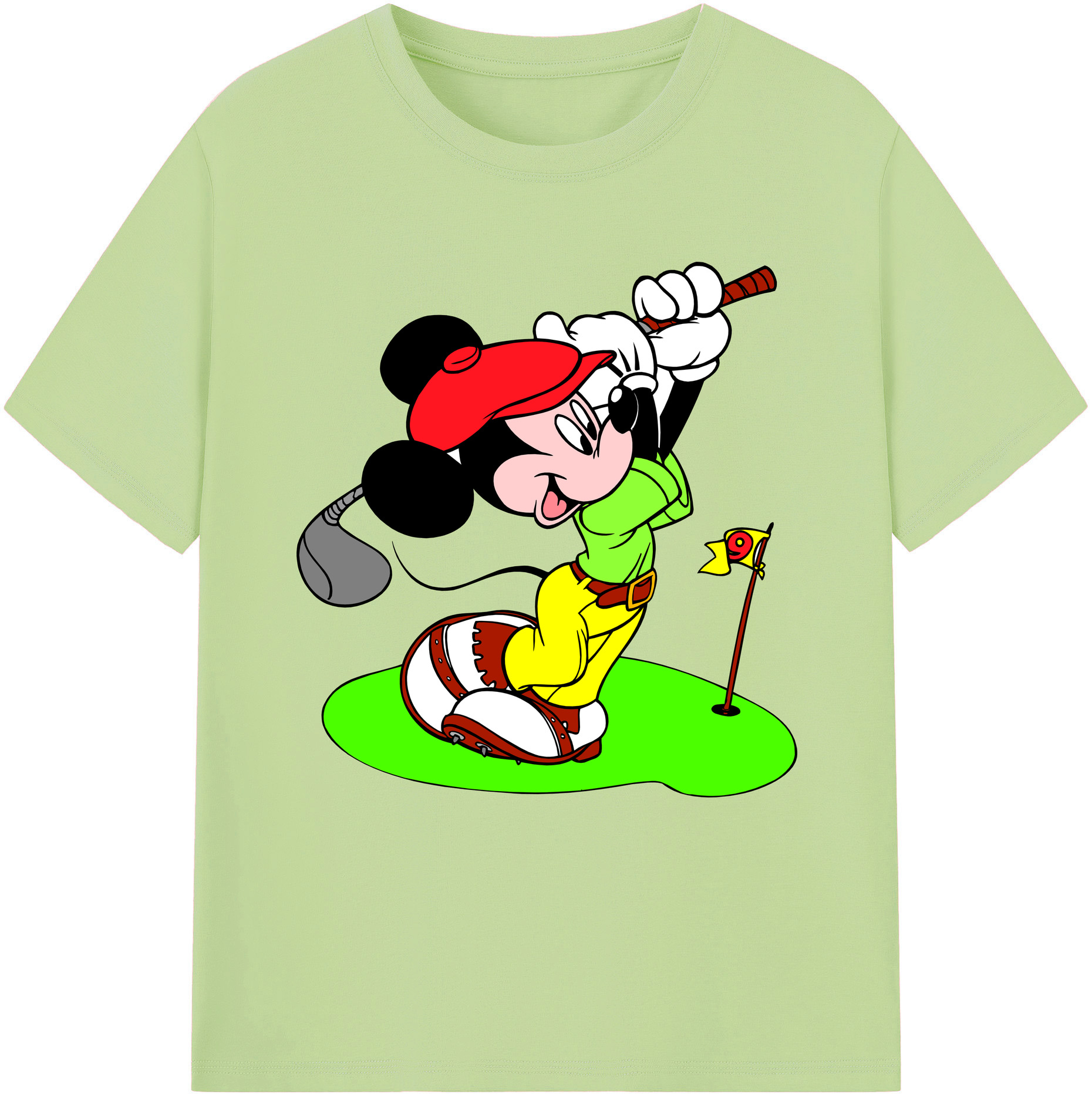 （画像用） ミッキーマウス Mickey Mouse 綿100％半袖Tシャツ（フロントプリント）